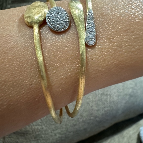 Stunning Marco Bicego 'Africa' Diamond 18K Gold Flexible Bangle - Picture 8 of 11
